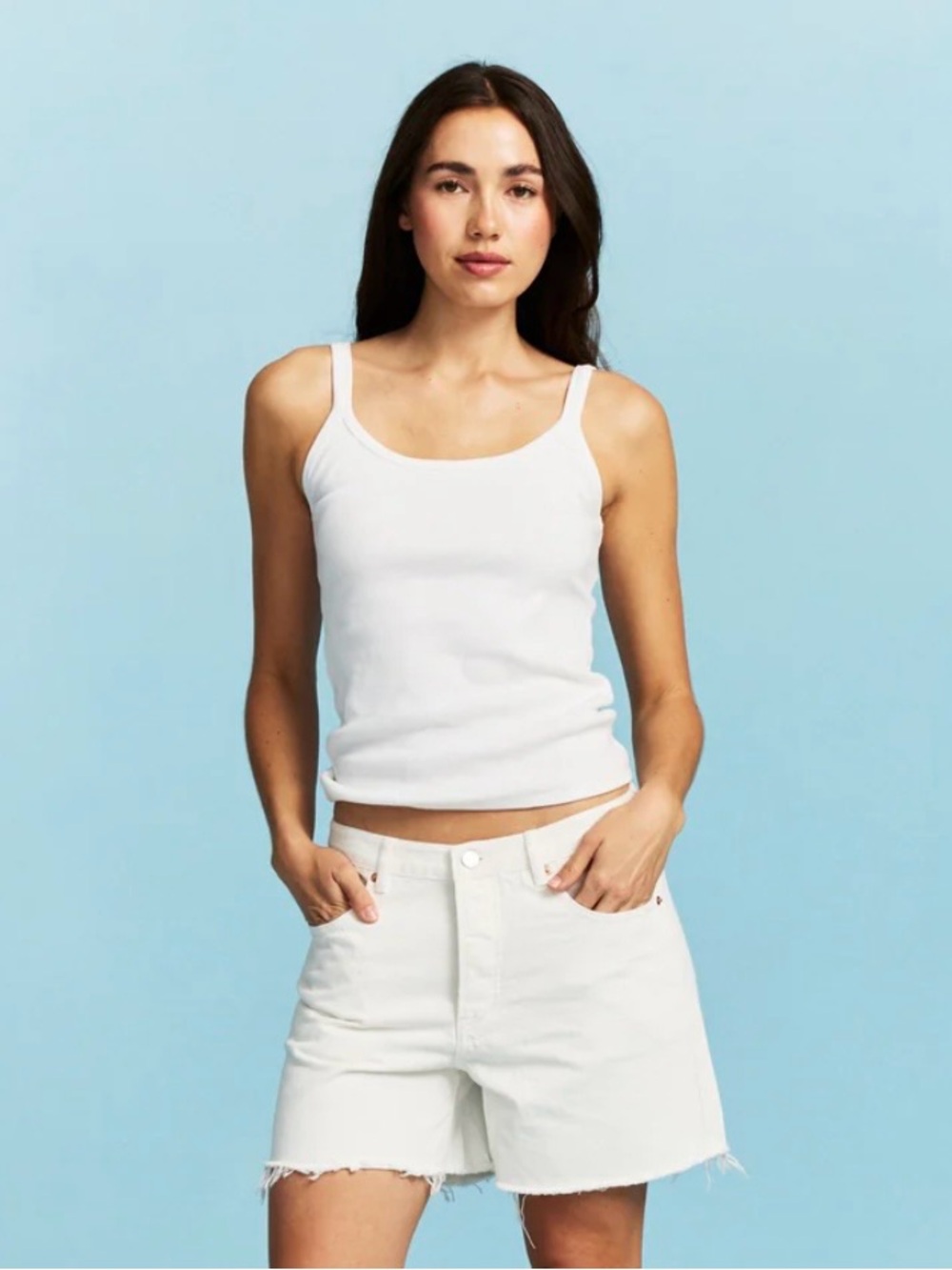 Parke Long Baggy Shorts- White- Size 29